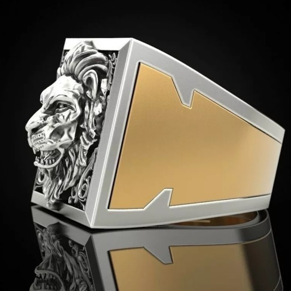 Two Tone Hidden Secret Chamber Lion’s Head Ring! - Picture 6 of 7